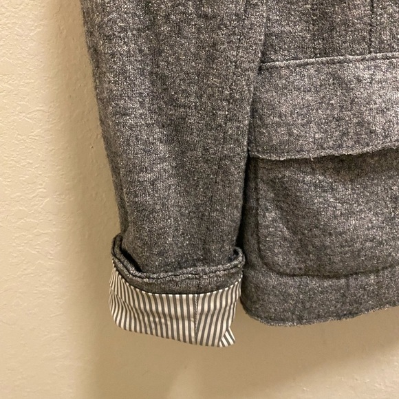 Banana Republic Gray Wool Blend Blazer Size 4 - Picture 8 of 12